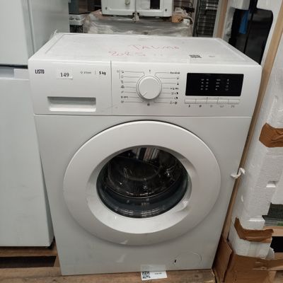a washing machine that is sitting in the corner of a room