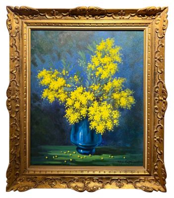 Anne MARI-ROUSTAN (1920-2011) Les mimosas. - Photo 1