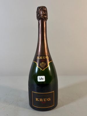 une image représentant une bouteille de champagne posée sur une table