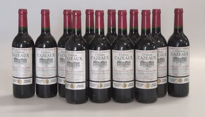 six bottles of red wine lined up in a row on a table