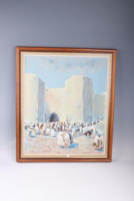 a picture of a painting on the wall of a room