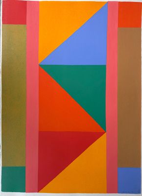une image représentant un tableau représentant un carré aux couleurs variées