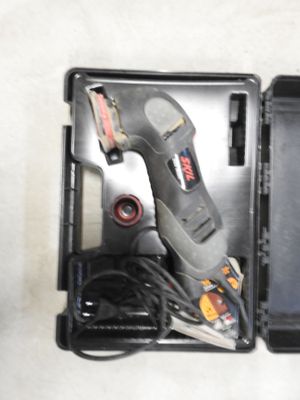 a tool in the case that is open and ready to be used