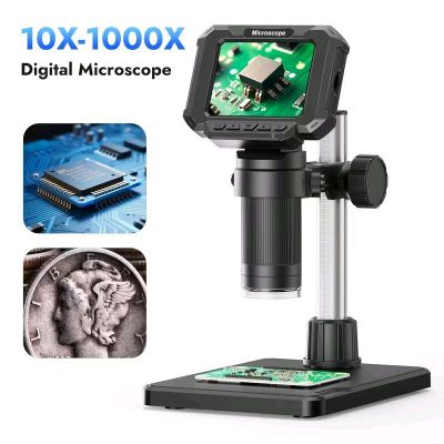 Microscope numérique avec écran intégré de 7,11cm, lumières … - Photo 1