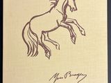 an image of a drawing of a horse jumping in the air