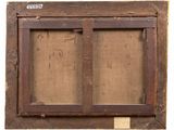 an old picture of a window with a wooden frame and a window pane