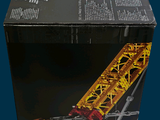 a box with a model of a crane on it