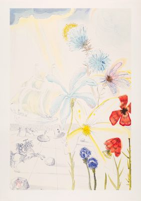 tableau représentant des fleurs dans un vase posé sur une table devant une fenêtre