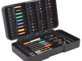 a black case with many different colored wires in it