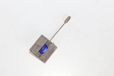 Broche Dona GIACOMETTI en tissu d'acier et argent 925 °° et …