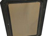 an image of a picture of a black frame with a mirror in it
