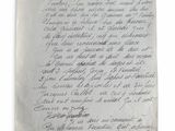 une lettre manuscrite d'une femme assassinée par les nazis