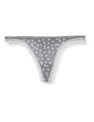 CALVIN KLEIN - String imprimé étoiles et dentelle - Taille X…