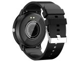 a black smart watch on a white background