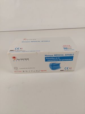 Lot de 50 - POUR VOTRE SANTÉ MÉDICAL - Masques chirurgicaux …