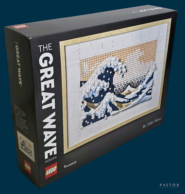 une image représentant une boîte sur laquelle figure une grande vague