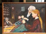 a picture of a painting of a woman and a man