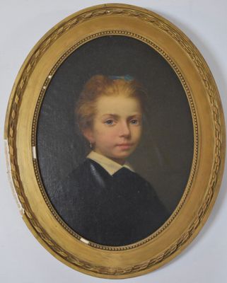 Ecole française du XIXème Portrait de jeune fille Huile sur …
