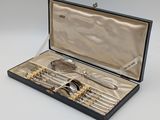 a case that has a set of silverware in it