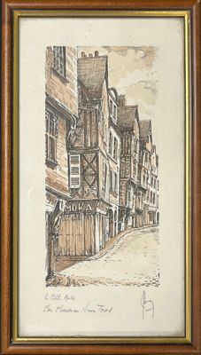 Claude BESNARD (1937-1922) Le petit Moka place Plumereau, vi… - Photo 1