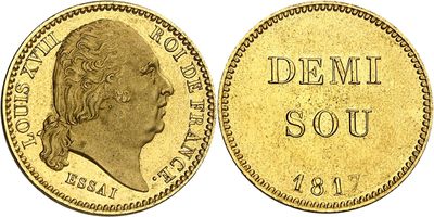 a gold coin with the image of a man ' s head on it