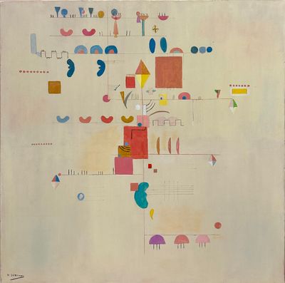 an image of a painting with a lot of different shapes on it