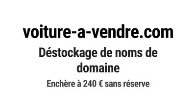 Nom de domaine voiture-a-vendre.