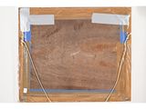 a picture of a picture of a wooden frame with tape
