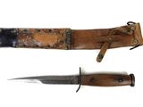 two different types of knives on a white background