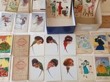 a lot of cards that are on the table