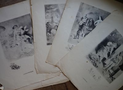 D'après Adolphe WILLETTE (1857-1926) série de sept lithograp…