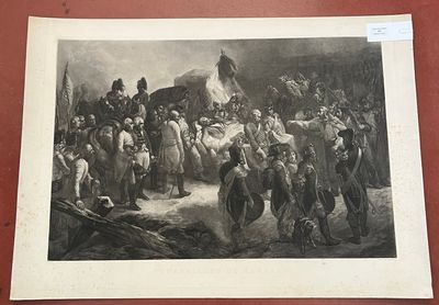 un vieux dessin en noir et blanc représentant un groupe de personnes debout devant un feu