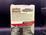 a box of pokemon cards on display in a case