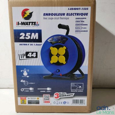 une image représentant une boîte sur laquelle figure une bobine bleue et jaune