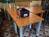 a table with a box on it in a room