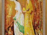 an image of a painting of two women in a yellow dress