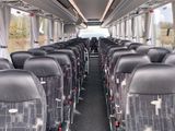 many seats in the bus that are empty of people