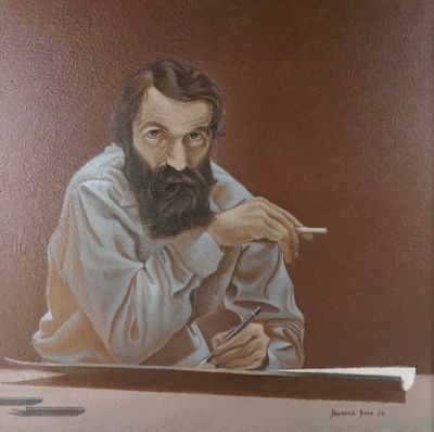 Jacques JOOS (1945-2021), "Autoportrait", 1979, technique mi…