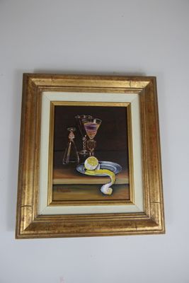 a picture of a painting on the wall of a room
