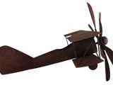 a toy airplane that is sitting on a white surface