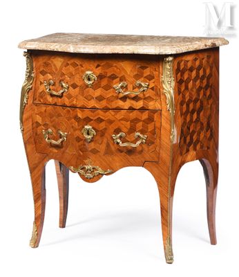 an image of a small chest of drawers with a marble top