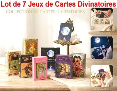 lot de 7 jeux de cartes divinataies