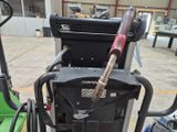 a fork on a forklift in a warehouse