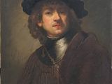 portrait d'un homme portant un chapeau noir et un manteau marron