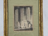 tableau représentant un homme assis sur une chaise dans une pièce dotée d'une fenêtre