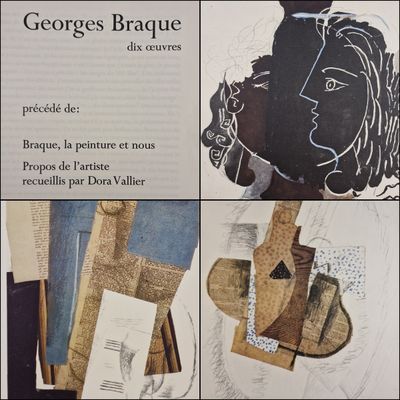 a collage of pictures of a woman with a guitar