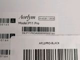 a close up of a barcode on the back of a laptop