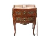 an image of a small chest of drawers with a marble top