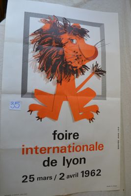 poster of a lion with a cigarette in its mouth on a wall