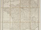 an old map of france, with its major cities and roads